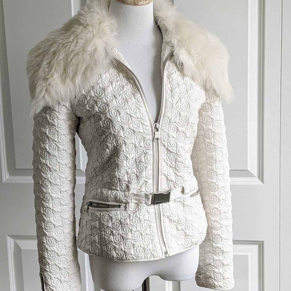 Ivory Quilted A/X Armani Exchange Jacket (XS)